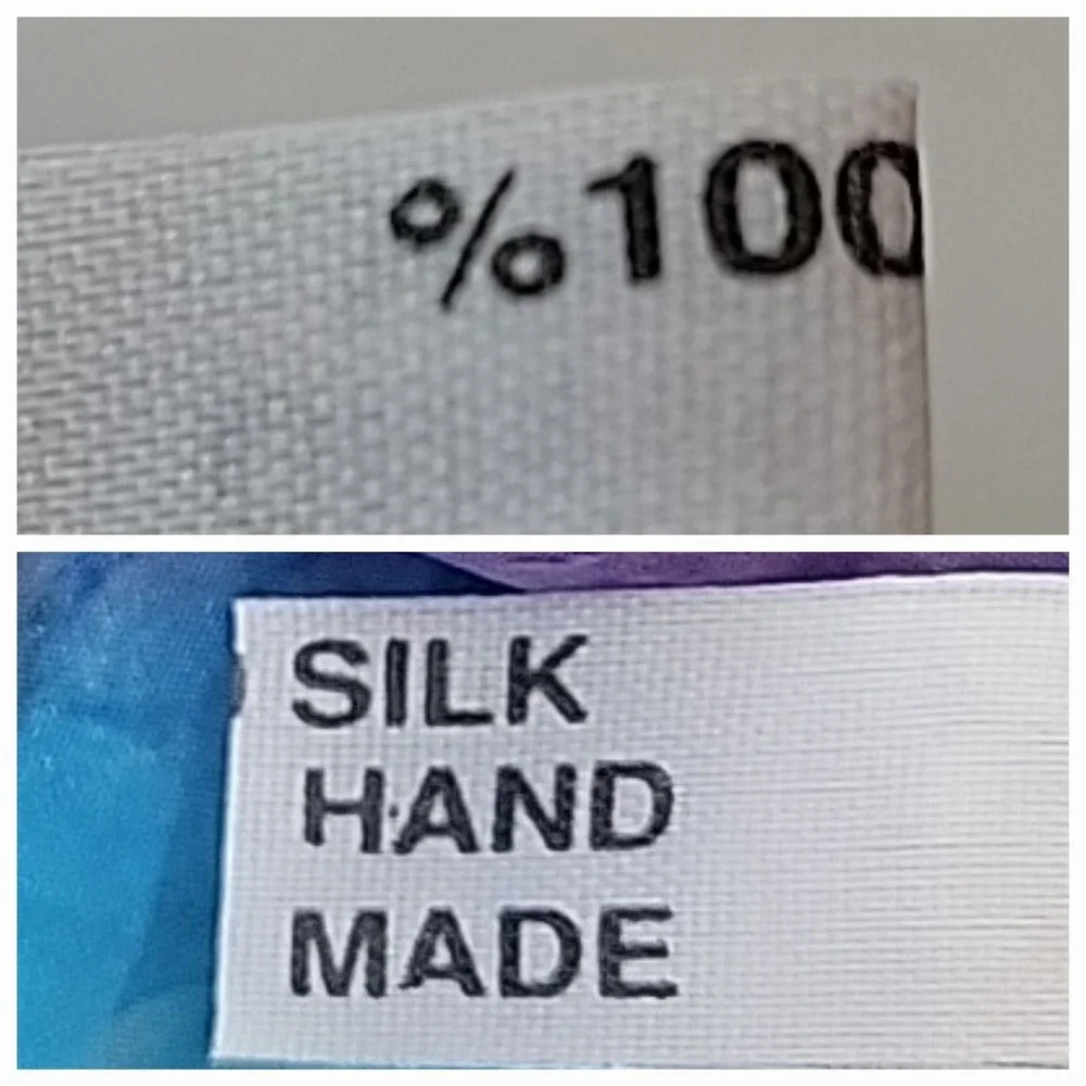 Handmade‎ Silk Chiffon Square Scarf 33